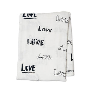 Lulujo Bamboo Swaddle Blanket - Love